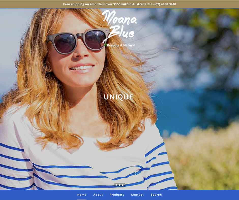 Moana Blue Yeppon Shopify Website