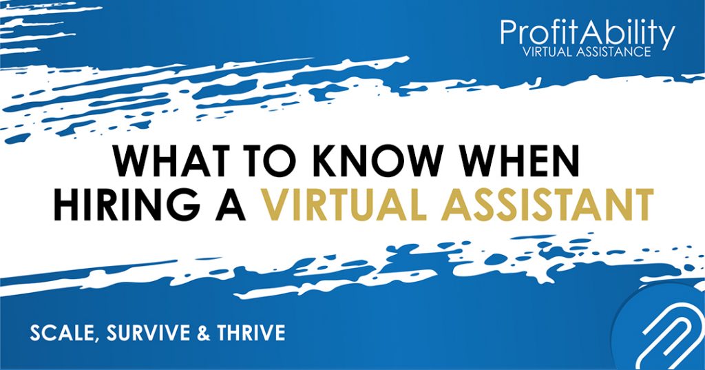 Hiring a virtual assistant
