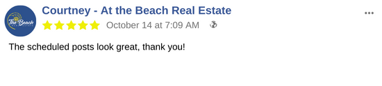 Courtney - At the Beach Real Estate - social media testimonial