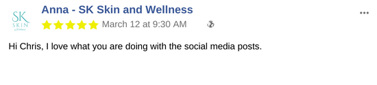 Anna - SK Skin and Wellness - Sociial Media testimonial_1