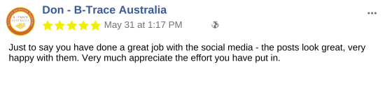 Don - B-Trace Australia - Social Media Testimonial (FB)